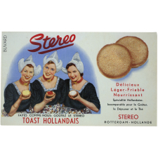 Buvard publicitaire. Stereo. Toast hollandais.