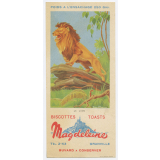 Buvard publicitaire. Biscottes Magdeleine. Le lion.