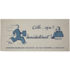 Buvard publicitaire. Imprimerie Helbecque & Delannoy - Lille.