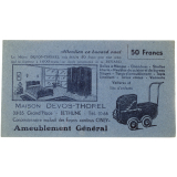 Buvard publicitaire. Maison Devos-Thorel.
