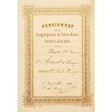 Ex-praemio . Pensionnat de la congrégation de Notre-Dame Abbaye-aux-Bois.