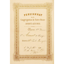 Ex-praemio . Pensionnat de la congrégation de Notre-Dame Abbaye-aux-Bois.