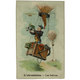 Carte réclame. Madame Rousseau. Aviation et aérostation.