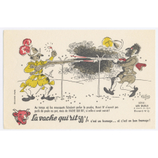 Buvard publicitaire. La vache qui rit. Duel au temps de Henri IV. 