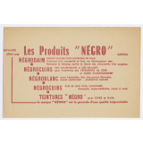 Buvard publicitaire. Les produits Négro Amiens. 