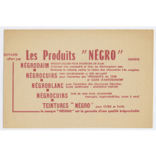 Buvard publicitaire. Les produits Négro Amiens. 