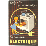 Buvard publicitaire. Enfantin et économique, la cuisine électrique.