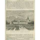 Les écoles scientifiques. L'Ecole de Cluny. Vue des jardins et de la façade.