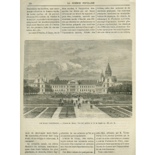 Les écoles scientifiques. L'Ecole de Cluny. Vue des jardins et de la façade.