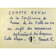 Compte rendu de la Conférence de Presse de la Halle au vin.