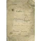 Cahier d'écriture.