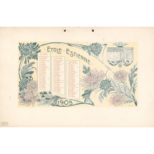 Ecole municipale Estienne. 1905.