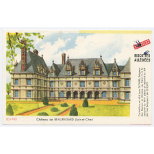 Buvard publicitaire. Biscottes allégées Grégoire. Château de Beauregard (Loir-et-Cher).