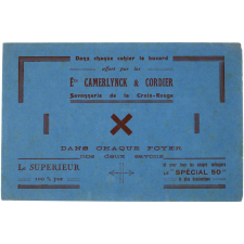 Buvard publicitaire. Établissements Camerlynck & Cordier. Savonnerie de la Croix-Rouge.