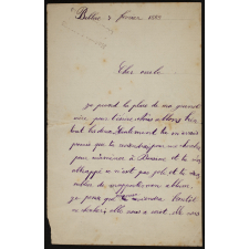 Lettre à son oncle.