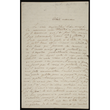 Lettre à sa mère.