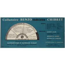 Buvard publicitaire. Collutoire Benzo-dodécinium Chibret.