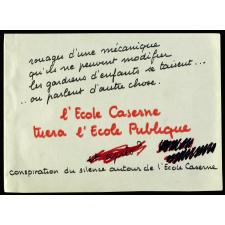 L'Ecole-Caserne tuera l'Ecole Publique.