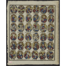 Planche d'images religieuses. 
