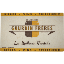 Buvard publicitaire. Gourdin Frères - Bières - Vins - Spiritueux.