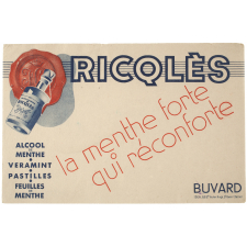 Buvard publicitaire. Ricqlès, la menthe forte qui réconforte. 