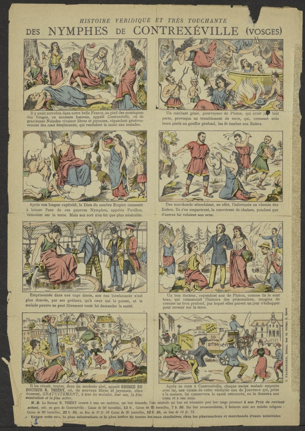Histoire véridique et très touchante des Nymphes de Contrexéville (Vosges).