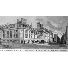Les agrandissements de la Sorbonne. La façade sur la rue Saint-Jacques.