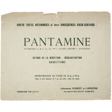 Buvard publicitaire. Pantamine.