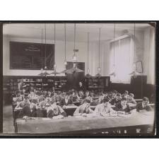 Ecole Normale d'instituteurs d'Orléans - Elèves dans la salle d'étude - 1899