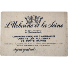 Buvard publicitaire. L'Urbaine et la Seine.