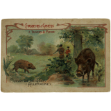 Image à collectionner. Chasse au Sanglier (Allemagne).