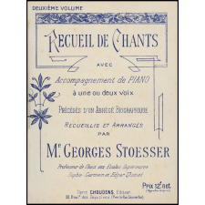 Nouveau recueil de chants d'écoles à une ou deux voix. 2e volume.