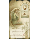 Image religieuse. Mon Seigneur et mon Dieu, je désire avec empressement d'être uni à vous par la Sainte Communion.
