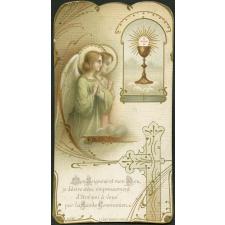 Image religieuse. Mon Seigneur et mon Dieu, je désire avec empressement d'être uni à vous par la Sainte Communion.
