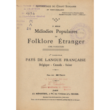 2e série. Mélodies populaires du folklore étranger (cinq fascicules).