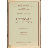 Ricercare du 12eme ton. Partition conductrice et parties d'orchestre.