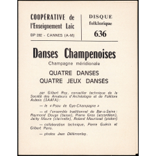 Danses Champenoises. La gigue de Villeneuve-au-Chemin (danse), Danse des anguilles : jeu dansé