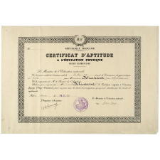 Certificat d'aptitude à l'éducation physique. Degré élémentaire. 