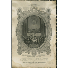 Attestation de première communion. Précieux souvenir pour le coeur fidèle.