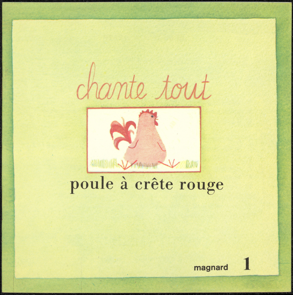 Poule à crête rouge.