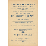 16me concert d'enfants pour les enfants. Invitation pour une famille.