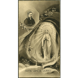 Image religieuse. Notre Dame de Lourdes.
