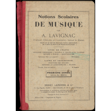 Notions scolaires de musique. Première année. Livre de l'élève.