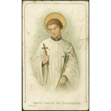 Image religieuse. Saint Louis de Gonzague.