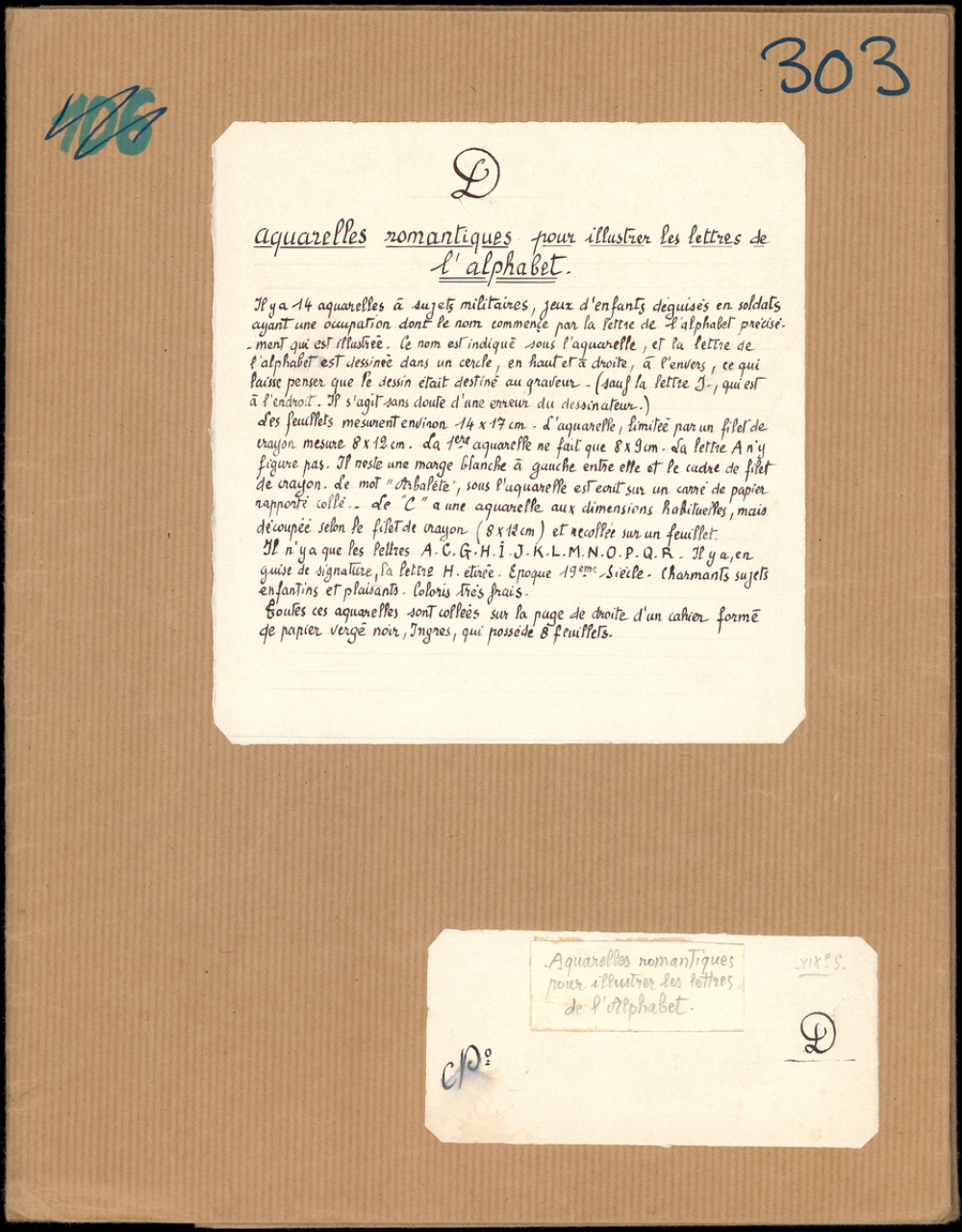 Album d'aquarelles romantiques pour illustrer les lettres de l'Alphabet.