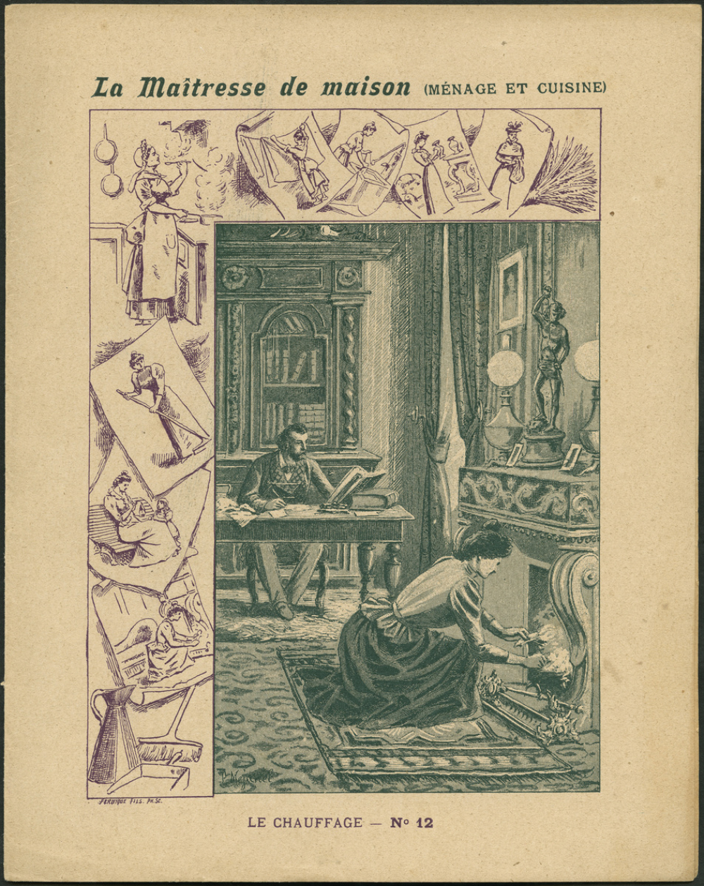 Le chauffage. La maîtresse de maison. N°12. 