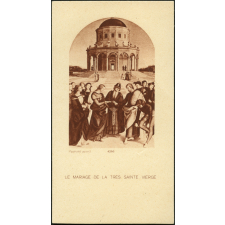 Image religieuse. Le mariage de la très Sainte Vierge.