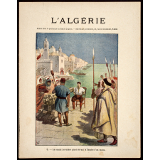Le consul Levacher placé devant la bouche d'un canon. L'Algérie. n°5.