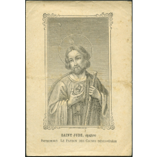 Image religieuse. Saint Jude, apôtre. Surnommé : le Patron des Causes désespérées.