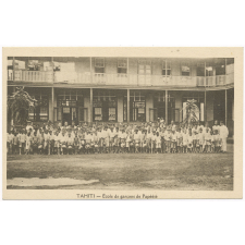 Tahiti - Ecole de garçons de Papéété.